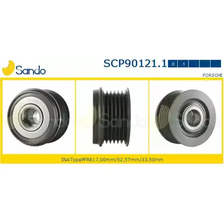 Шкив генератора SANDO SCP90121.1 YX4I 1PG GJHVYI 1266832683