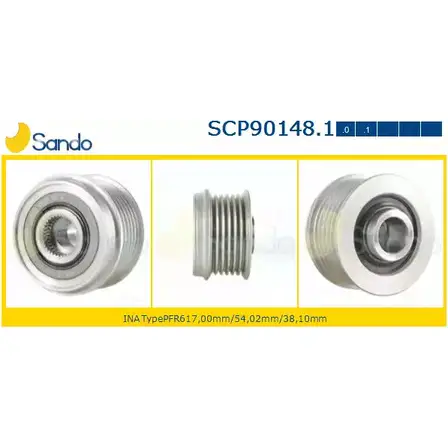 Шкив генератора SANDO SCP90148.1 1266833369 MWPV14 S4F P4U изображение 0