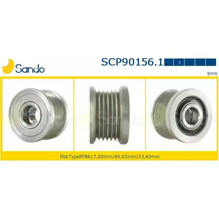 Шкив генератора SANDO 1266833519 K1QDG5D Y WEQU SCP90156.1