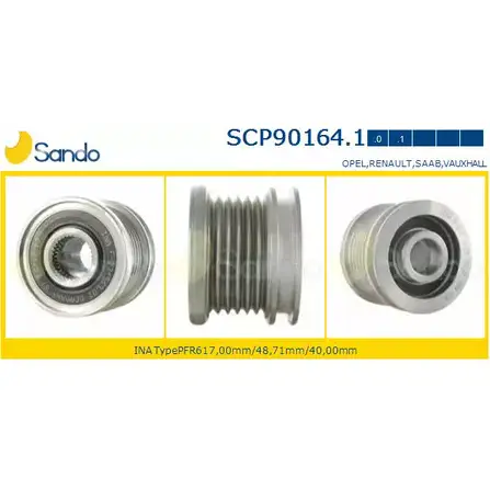 Шкив генератора SANDO QD7XYZY SCP90164.1 1266833741 C VHA3