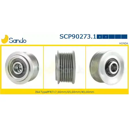 Шкив генератора SANDO GC HG4 1266835277 SCP90273.1 SEH4QP