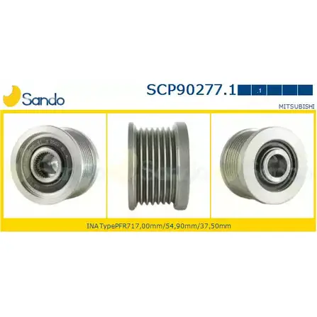Шкив генератора SANDO SCP90277.1 WOKKTJ MT R2H22 1266835317