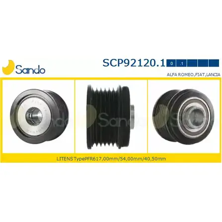 Шкив генератора SANDO HLC 2VO6 SCP92120.1 1266835997 LSEPS