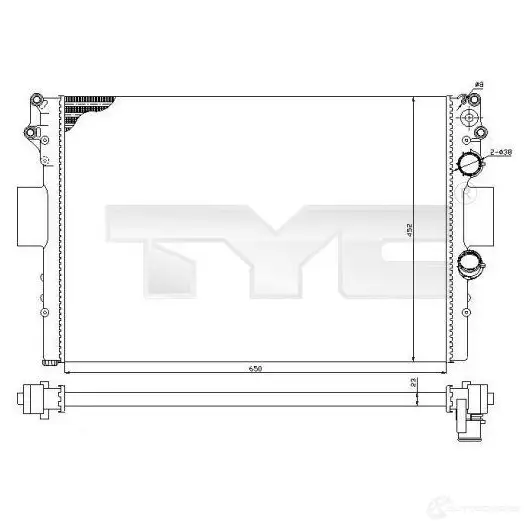 Радиатор охлаждения двигателя TYC T50E EL 8717475061079 7150002r 711011