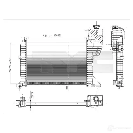 Радиатор охлаждения двигателя TYC 7210003 LV5F2 I 8717475041163 711026 изображение 0