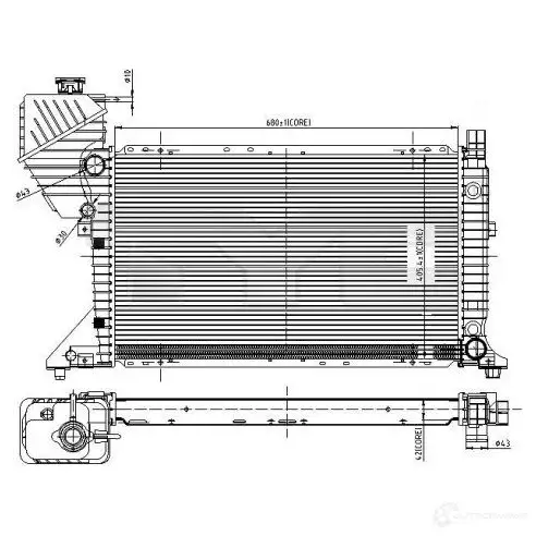 Радиатор охлаждения двигателя TYC 7210010 8717475050301 C OM53EC 711028 изображение 0