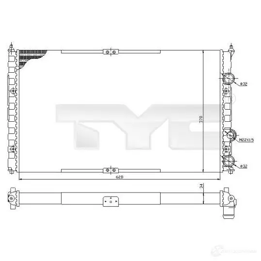 Радиатор охлаждения двигателя TYC 7370057 JBO PT 711235 8717475050288