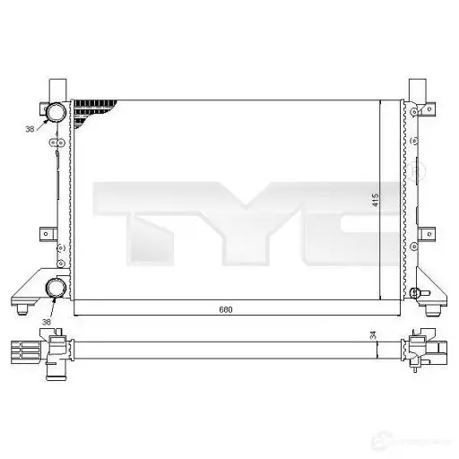 Радиатор охлаждения двигателя TYC 8717475050240 7370056 711234 1H4 1L изображение 0