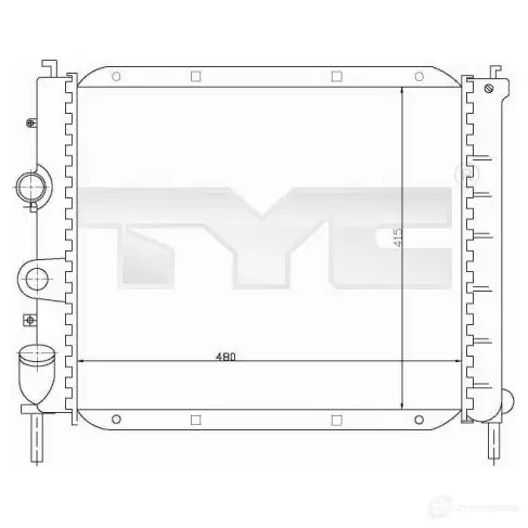 Радиатор охлаждения двигателя TYC 711105 U 9RDS 8717475041811 7280008r