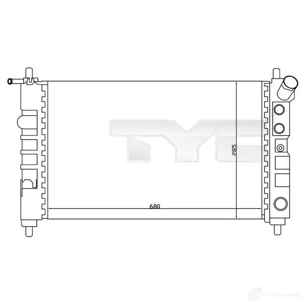 Радиатор охлаждения двигателя TYC OQMTO E 8717475021387 7250005 711068