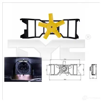 Вентилятор радиатора TYC 711365 8100021 8717475026290 0 AYVR изображение 0