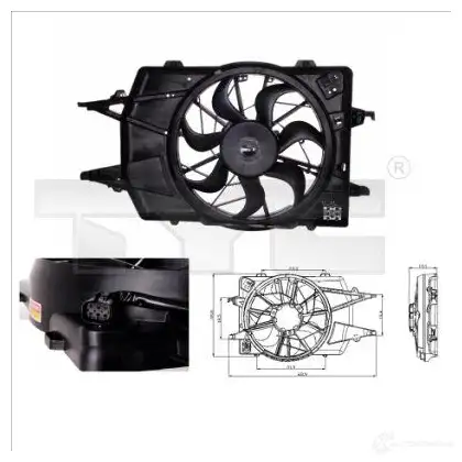 Вентилятор радиатора TYC 8100018 KR4QC F 711362 8717475024890