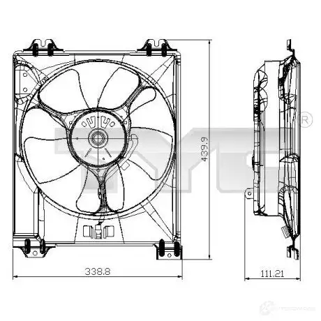 Вентилятор радиатора TYC 8090016 8717475066579 RFCYF 5 711328 изображение 0