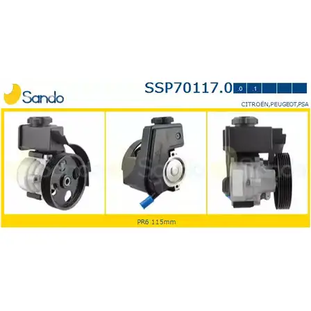 Гидроусилитель, насос гур SANDO EVQX6 4X 902V 1266863937 SSP70117.0