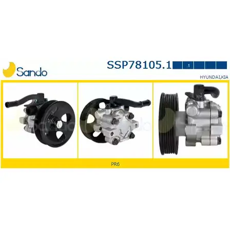 Гидроусилитель, насос гур SANDO P BRN8 SSP78105.1 1266869271 6QSIBX5 изображение 0