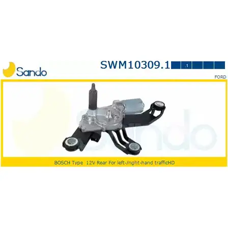 Мотор стеклоочистителя SANDO XZGUK SWM10309.1 J HPHJ6 1266870341 изображение 0