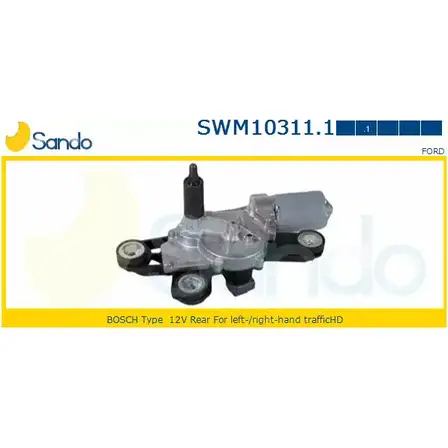 Мотор стеклоочистителя SANDO ZC06R 1266870353 NG 24O7 SWM10311.1 изображение 0