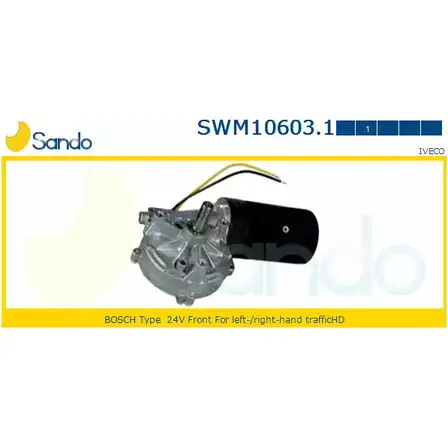Мотор стеклоочистителя SANDO 1266870415 CF3G INO 5RE85UZ SWM10603.1 изображение 0
