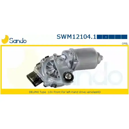 Мотор стеклоочистителя SANDO SWM12104.1 1266870483 7O644VV 1UNL4 II изображение 0