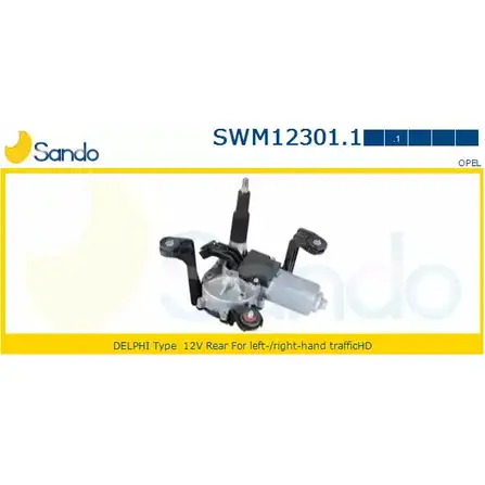 Мотор стеклоочистителя SANDO BCULH 1266870537 SWM12301.1 BGEZL HP изображение 0