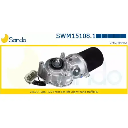 Мотор стеклоочистителя SANDO SWM15108.1 QE JHUP 1266870721 OTAIZH изображение 0