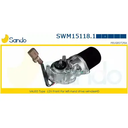Мотор стеклоочистителя SANDO EY3Y46 1266870785 0XZ5 Q00 SWM15118.1 изображение 0