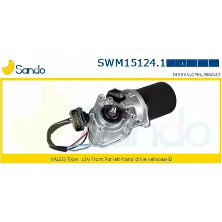 Мотор стеклоочистителя SANDO SWM15124.1 1266870849 36 C5YON 3MIIYFD изображение 0