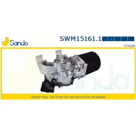 Мотор стеклоочистителя SANDO V7FLS SWM15161.1 1266871129 VVLW E7 изображение 0