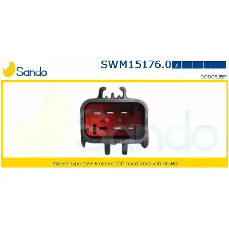 Мотор стеклоочистителя SANDO HJ KRGF6 3NX91F SWM15176.0 1266871207 изображение 0