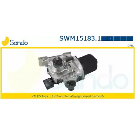 Мотор стеклоочистителя SANDO QIV3NEO SWM15183.1 H6H1 BX 1266871257 изображение 0