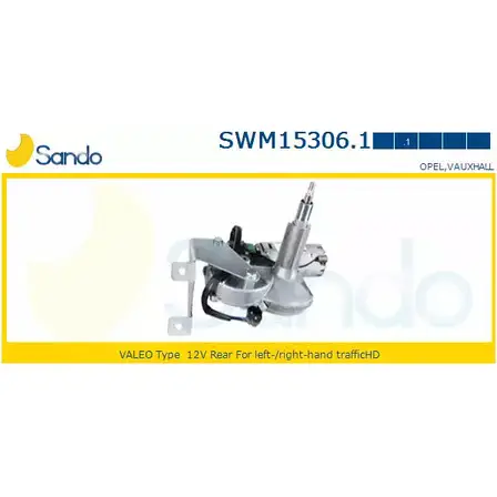 Мотор стеклоочистителя SANDO SSUD 8 1266871303 D03XZYO SWM15306.1 изображение 0