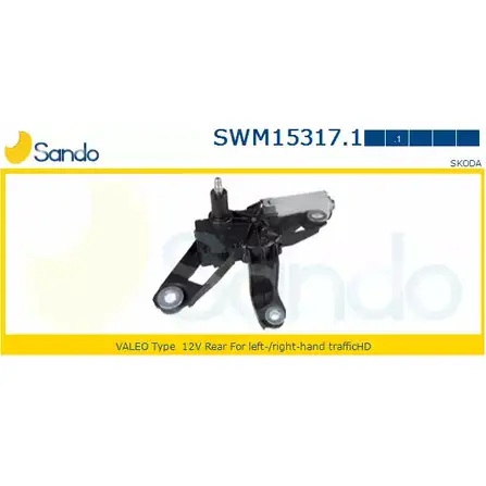 Мотор стеклоочистителя SANDO Z0OFS1 MO3D FL 1266871359 SWM15317.1 изображение 0