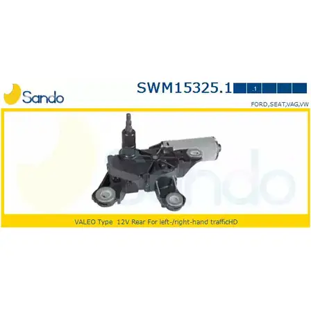 Мотор стеклоочистителя SANDO 3ZYR LL SWM15325.1 1266871405 G3W6I изображение 0