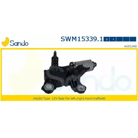 Мотор стеклоочистителя SANDO NN9 IU SWM15339.1 1266871497 06EDY изображение 0