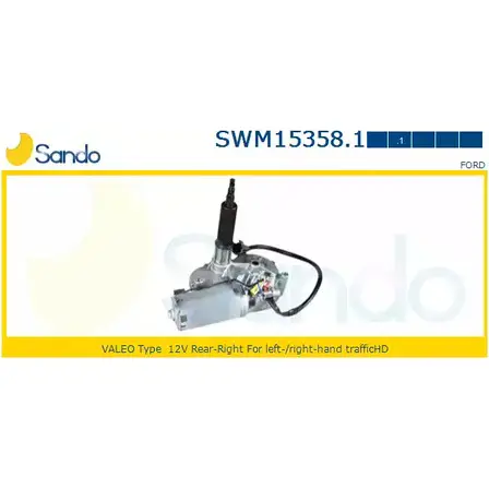 Мотор стеклоочистителя SANDO SWM15358.1 QK1IKK6 1266871675 R1 N9D9R изображение 0