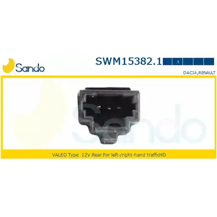 Мотор стеклоочистителя SANDO 1266871789 TPPER M0 BUS5 SWM15382.1 изображение 0