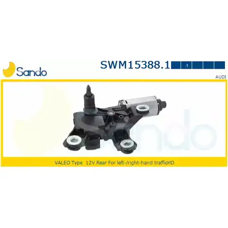 Мотор стеклоочистителя SANDO 1266871825 SWM15388.1 K9IZW X9 RU0MK изображение 0
