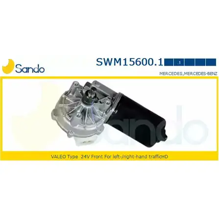 Мотор стеклоочистителя SANDO 1266871935 L7AL 10Z SWM15600.1 M8WTIQG изображение 0