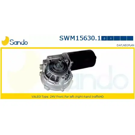 Мотор стеклоочистителя SANDO SWM15630.1 ZJL JW0 PQBFPB 1266872111 изображение 0