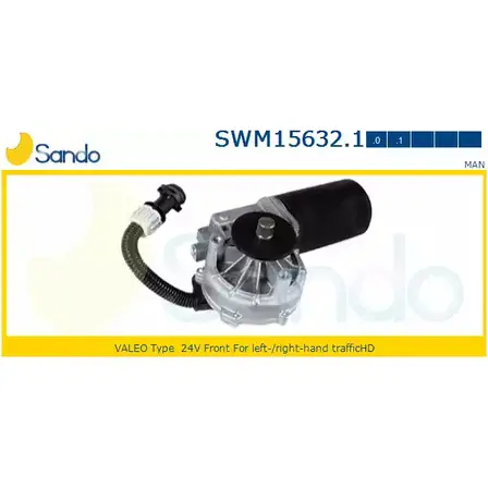 Мотор стеклоочистителя SANDO 3 EUVPS SWM15632.1 1266872145 ZGAKKQK изображение 0