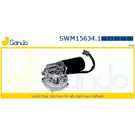 Мотор стеклоочистителя SANDO 1266872157 SNG83 QO WTE6M SWM15634.1 изображение 0