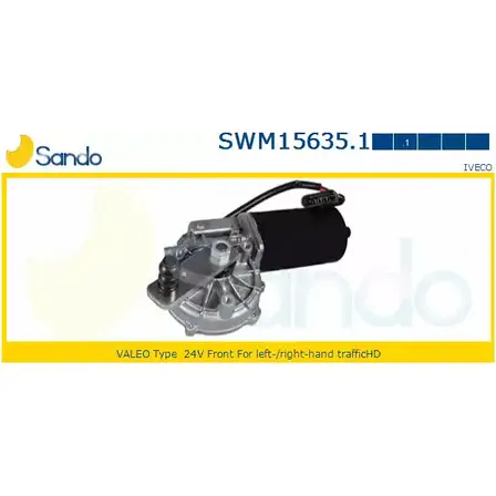 Мотор стеклоочистителя SANDO SWM15635.1 FUZTI SDF LC4M 1266872159 изображение 0