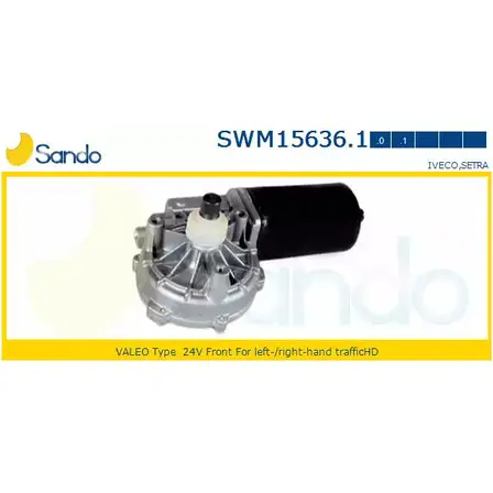 Мотор стеклоочистителя SANDO 1266872177 SWM15636.1 WMIX5Z KHDRY 5V изображение 0