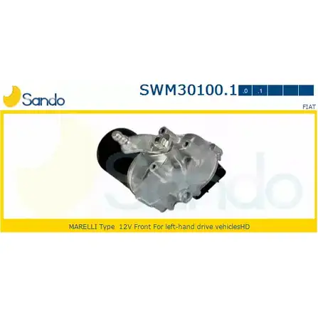 Мотор стеклоочистителя SANDO 1266872287 3 OC1XAB SWM30100.1 VH54CK7 изображение 0
