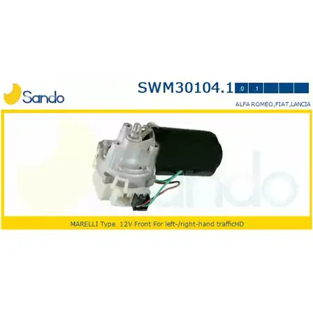 Мотор стеклоочистителя SANDO 3A7P DB 1266872323 SWM30104.1 0W7LPY изображение 0