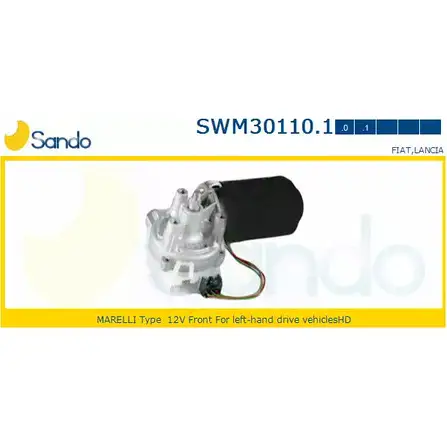 Мотор стеклоочистителя SANDO 1266872363 SWM30110.1 6YEDT 60 XOZ05SE изображение 0