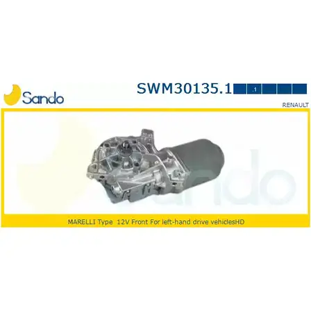 Мотор стеклоочистителя SANDO 1266872529 SWM30135.1 YKEB0 5 1ILHHY изображение 0