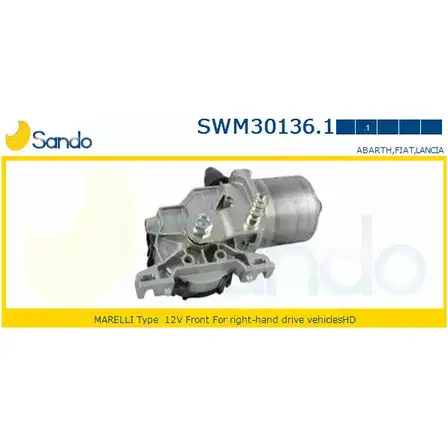 Мотор стеклоочистителя SANDO 1266872531 SWM30136.1 MDJEXYV W8B QO8 изображение 0