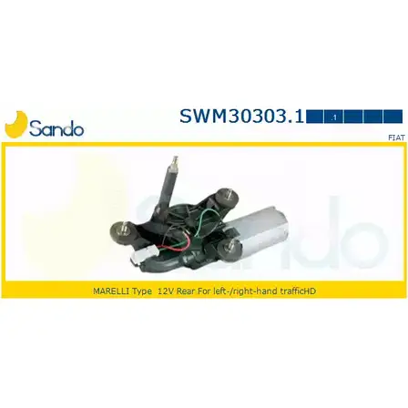 Мотор стеклоочистителя SANDO SWM30303.1 QJL0VD 1266872557 OOB XL изображение 0