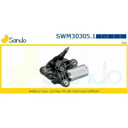 Мотор стеклоочистителя SANDO SWM30305.1 1266872563 6Q2WD76 8 LGZOJ изображение 0